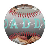 スクリプモダント「We Love You - Daddy」 2 Photo Gift 野球ボール (裏面)