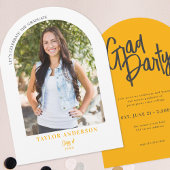 スクリプモダントArchフォトイエローグレーグラードパーティー 招待状