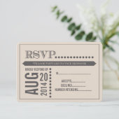 スクリプモダントBeige & Gray Wedding RSVP (スタンド正面)
