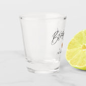 スクリプモダントBridesmaidバラ金ゴールドハート（名前あり） ショットグラス (左)