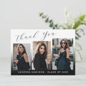 スクリプモダントChic Gradient 3 Photo Grad サンキューカード (スタンド正面)