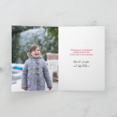 スクリプモダントChristmas Tree Mint Greenあなたの写真 シーズンカード (内部)