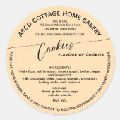 スクリプモダントCookieコテージ法ラベル ラウンドシール (正面)