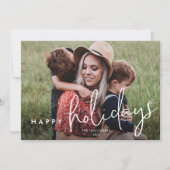 スクリプモダントHappy Holidaysのシンプル写真 シーズンカード (正面)