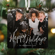 スクリプモダントHappy Holidaysクリスマスフォト