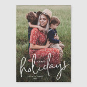 スクリプモダントHappy Holidaysシンプルフォト磁気 (正面)