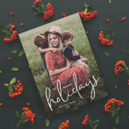 スクリプモダントHappy Holidaysシンプルフォト磁気