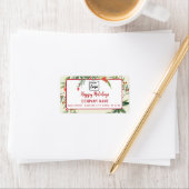 スクリプモダントHappy Holidays赤いホリーロゴ ラベル (インサイチュ)