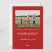 スクリプモダントMerry Christmasのシンプル写真 シーズンカード (裏面)