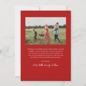 スクリプモダントMerry Christmasのシンプル写真 シーズンカード (裏面)