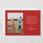 スクリプモダントMerry Christmasのシンプル写真 シーズンカード (裏面)