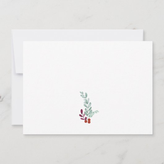 スクリプモダントMerry Christmasフローラフレーム写真 シーズンカード (裏面)