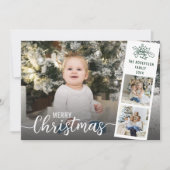 スクリプモダントMerry Christmas写真コラージュ シーズンカード (正面)