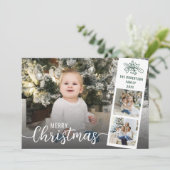 スクリプモダントMerry Christmas写真コラージュ シーズンカード (スタンド正面)