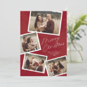 スクリプモダントMerry Christmas写真コラージュ シーズンカード (スタンド正面)