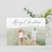 スクリプモダントMerry Christmas写真ホリデーカード シーズンカード (スタンド正面)