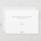 スクリプモダントMerry Christmas写真ホリデーカード シーズンカード (裏面)