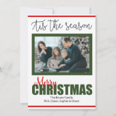 スクリプモダントMerry Christmas写真年レビュー シーズンカード (正面)