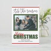 スクリプモダントMerry Christmas写真年レビュー シーズンカード (スタンド正面)