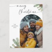 スクリプモダントMerry Christmas Arch Frame写真 シーズンポストカード (正面)