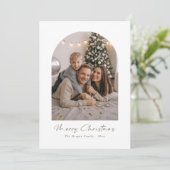 スクリプモダントMerry Christmas Family Arch写真 シーズンカード (スタンド正面)