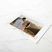 スクリプモダントMerry Christmas Foilフォトカード 箔シーズンカード (回転した状態)