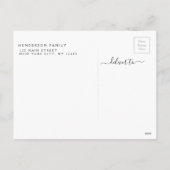 スクリプモダントMerry Christmas Holidayフォトカード シーズンポストカード (裏面)