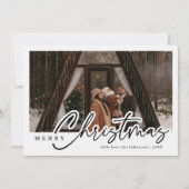 スクリプモダントMerry Christmas Photo シーズンカード (正面)