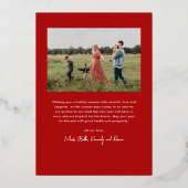 スクリプモダントMerry Christmas Photo 箔シーズンカード (裏面)