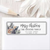 スクリプモダントMerry Christmas pine coneフローラ ラベル (インサイチュ)