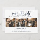 スクリプモダントNavy結婚の写真Save The Date セーブザデート (正面)