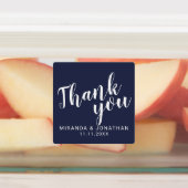 スクリプモダントNavy Blue結婚式の引き出物ありがとう ラベル (貼付)