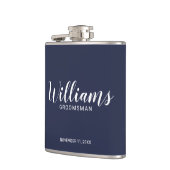 スクリプモダントNavy Blue Groomsmen(ネイビーパーソナライズされたルGroomsm フラスク (左)