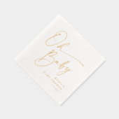 スクリプモダントOh Baby Shower 箔ナプキン (右)