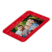 スクリプモダントRed Valentine's Day写真 マグネット (左側)