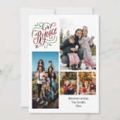 スクリプモダントREJOICE 4 Photo Collageクリスマス シーズンカード (正面)