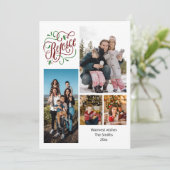 スクリプモダントREJOICE 4 Photo Collageクリスマス シーズンカード (スタンド正面)