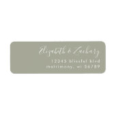 スクリプモダントSageグリーン差出人住所 ラベル (正面)