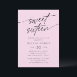 スクリプモダントSweet sixteen誕生日パーティーの写真 招待状<br><div class="desc">スクリプモダントSweet sixteen誕生日パーティフォト招待状</div>