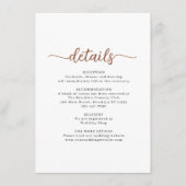 スクリプモダントTerracotta結婚の詳細 エンクロージャーカード (正面)