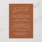 スクリプモダントTerracotta結婚の詳細 エンクロージャーカード (正面)