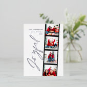 スクリプモダンミニマルト写真数々のクリスマス・レトロ 箔シーズンポストカード (立ち正面)