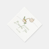 スクリプモダンミニマルト茶パーティーブライダルシャワー スタンダードカクテルナプキン (角)