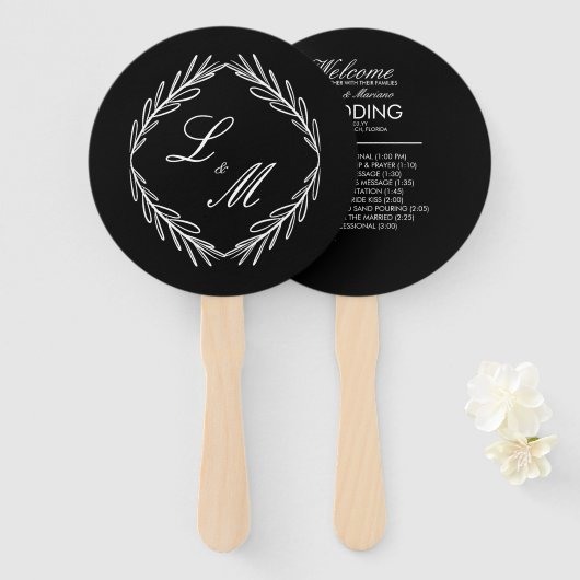 スクリプモノグラムのト分岐結婚式 プログラムC ハンドファン (正面&裏面)