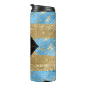 スクリプモノグラムのト青金ゴールド タンブラー (回転右)