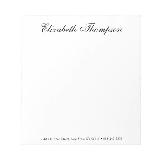 スクリプモノグラムのト ノートパッド (正面)