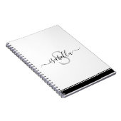 スクリプモノグラムのモダントの黒 ノートブック (右側)