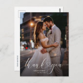 スクリプユニークト結婚の感謝していユーの写真カード ポストカード (正面/裏面)