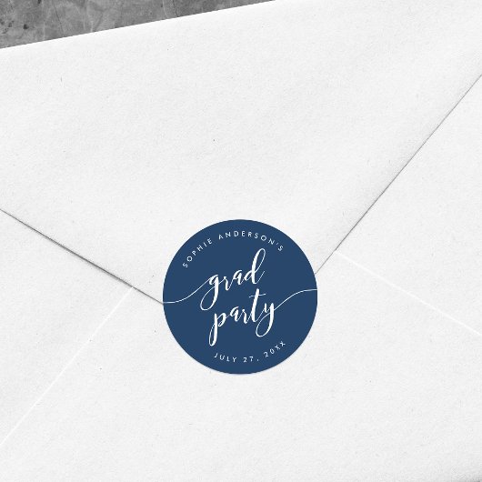 スクリプリラックストグラードパーティー編集可能カラー ラウンドシール