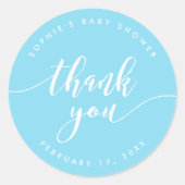 スクリプリラックストサンキューパステルブルー ラウンドシール (正面)